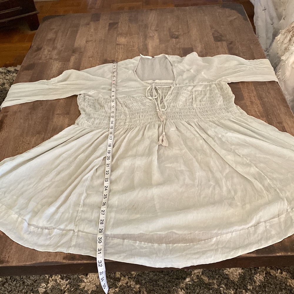 Free People stunning sheer light greyish mini dress. Absolutely Beautiful! - Picture 10 of 12